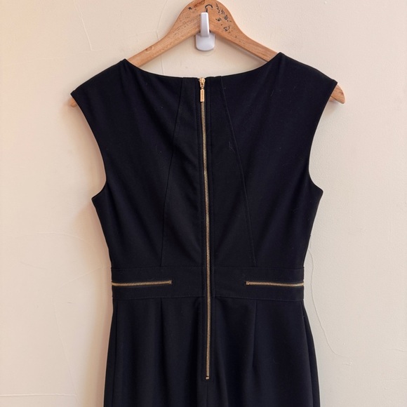 Calvin Klein Black Zipper Embellished Sleeveless Sheath Women Size 2 Knee Length - Picture 7 of 16